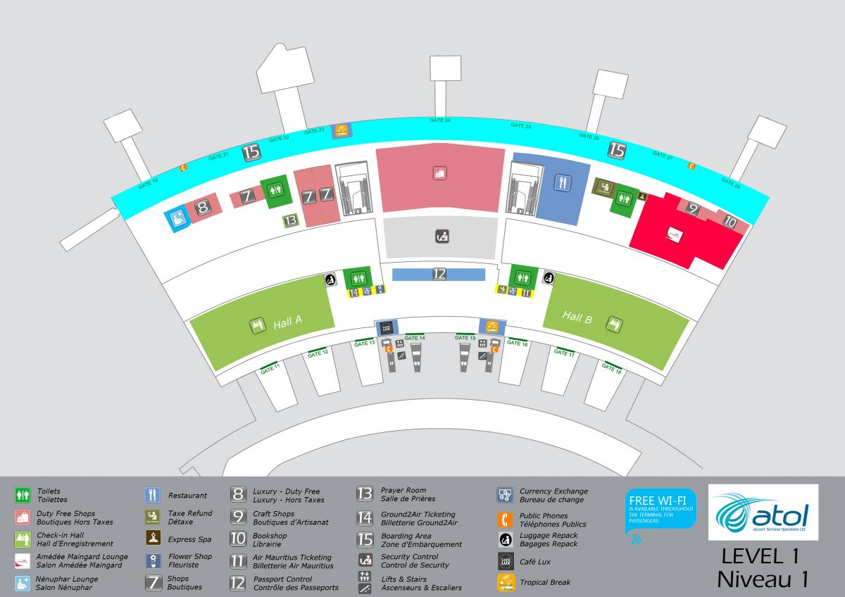 Terminal Maps | Airport Terminal Operations Limited - ATOL - Mauritius